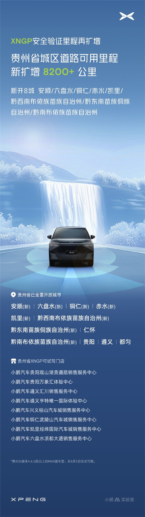 小鵬汽車本周XNGP新增烏魯木齊、安順等15城