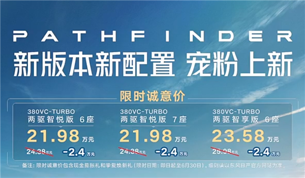 限時(shí)僅21.98萬起 日產(chǎn)中大型SUV探陸新車型上市：真的拼了！
