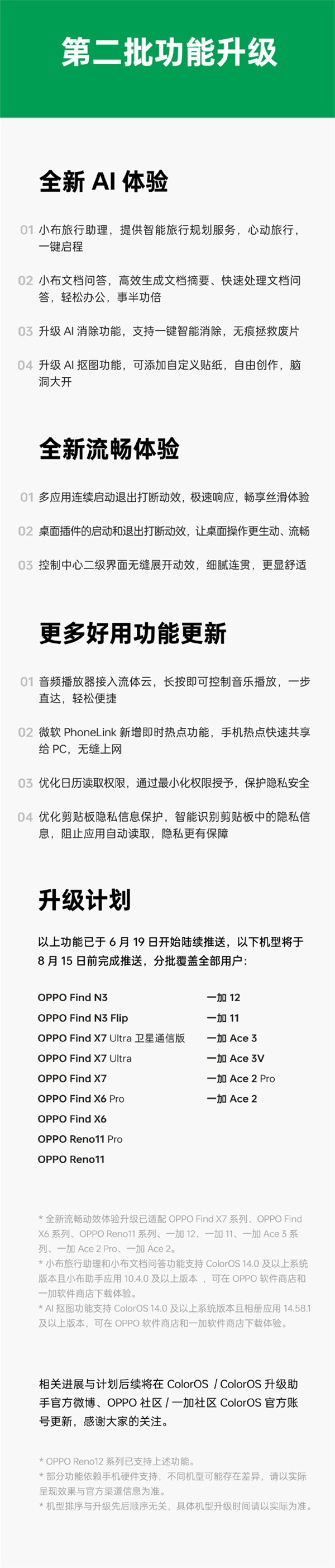 ColorOS 6 月體驗升級公布