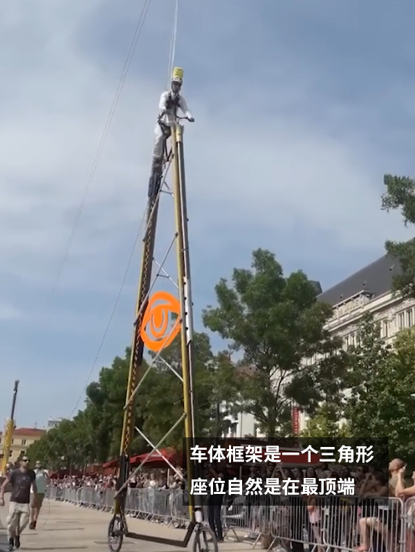 比兩層樓還要高！世界上高的自行車誕生：那小的有多矮