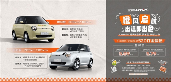 一年賣出超14萬(wàn)臺(tái)！長(zhǎng)安Lumin橙風(fēng)版/啟航版上市：5.89萬(wàn)起售