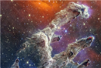 NASA公布宇宙“創(chuàng)生之柱”新影像：哈勃、韋布合力拍攝 距離地球6500光年