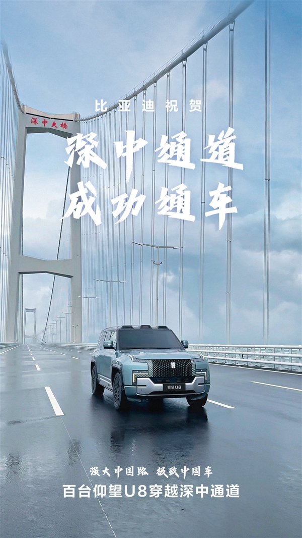 深中通道通車！比亞迪車隊(duì)上百臺(tái)仰望率先打卡通行