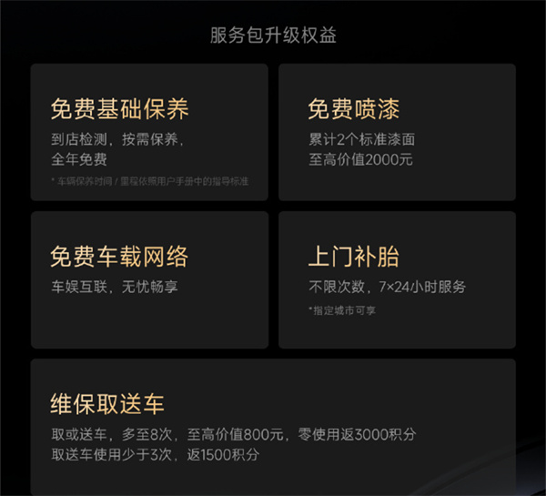 小米汽車無憂服務(wù)包上線開售