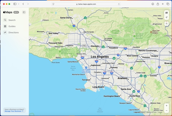 蘋果推出Apple Maps網(wǎng)頁(yè)版地圖：兼容Win PC Chrome、Edge瀏覽器