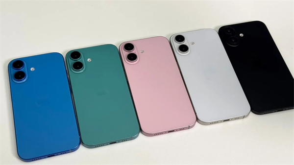 蘋果 iPhone 16 機(jī)模五種顏色展示