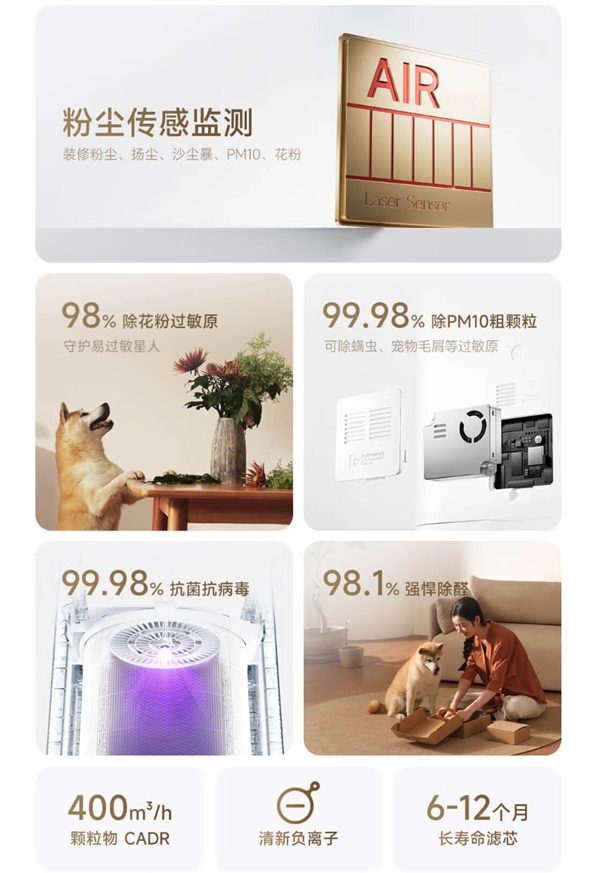 首發(fā)999元！小米米家空氣凈化器5發(fā)布：98.1%除醛 自帶紫外殺菌