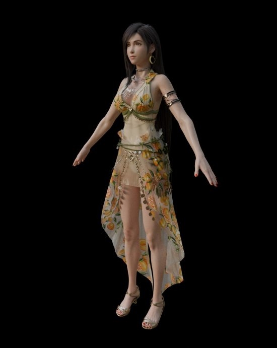 FF7蒂法全新3D模型欣賞：換上新發(fā)型的蒂法你愛嗎
