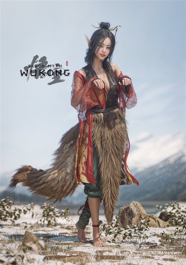美女COS《黑神話：悟空》小狐貍萍萍：嬌美可愛身材吸睛