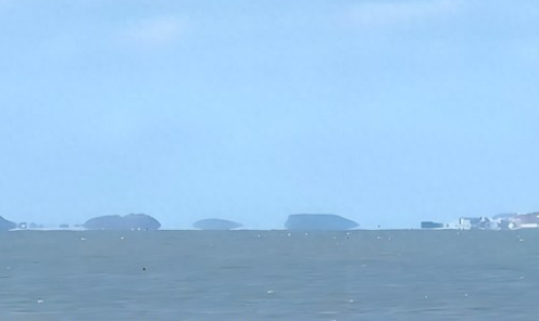 煙臺蓬萊出現(xiàn)“海滋”奇觀：海島變成飛碟形狀