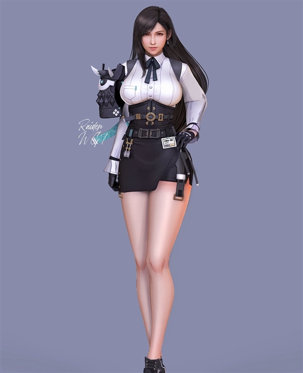 《終幻想7》蒂法新3D美圖：穿上新裝 魅力無限
