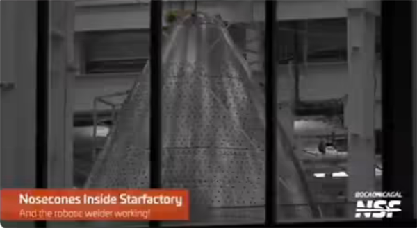 SpaceX星艦制造畫面曝光：使用機(jī)器人焊接