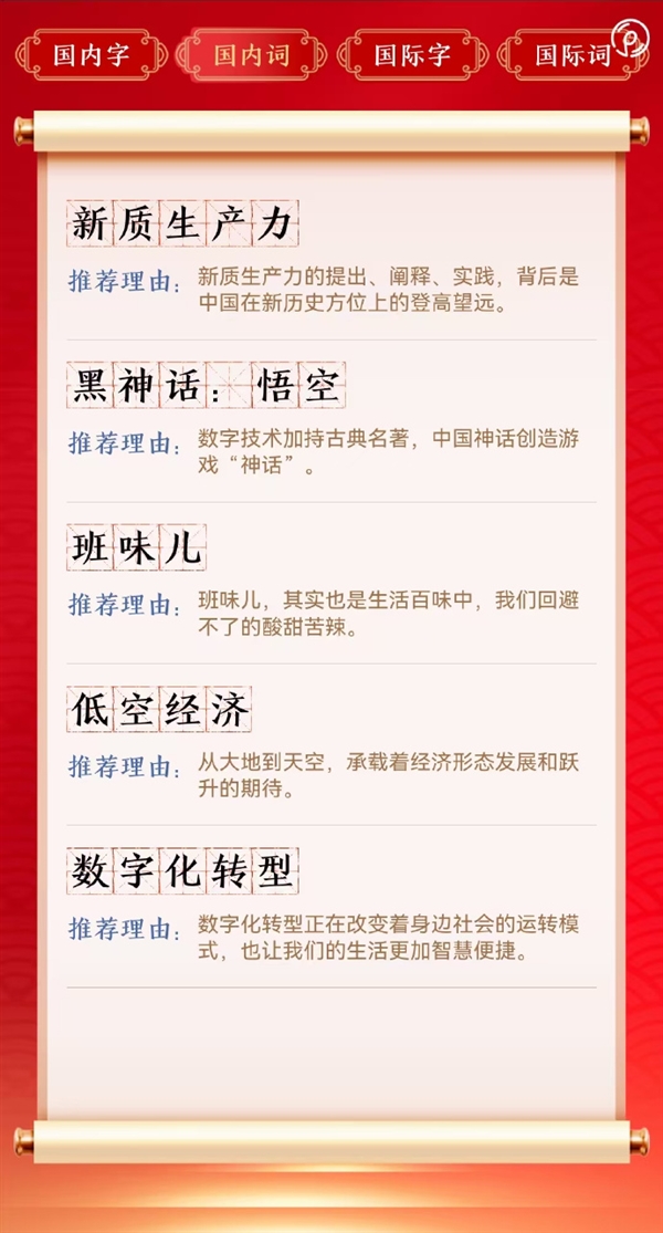 2024年度十大網(wǎng)絡(luò)用語發(fā)布：《黑神話：悟空》入選