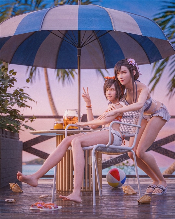 《終幻想7》女角新3D美圖：蒂法、愛麗絲太嬌媚了
