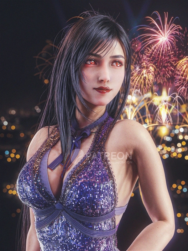 《終幻想7》女角新3D美圖：蒂法、愛麗絲太嬌媚了