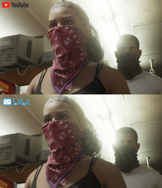《GTA6》B站預(yù)告對比油管：細(xì)節(jié)明顯更清晰