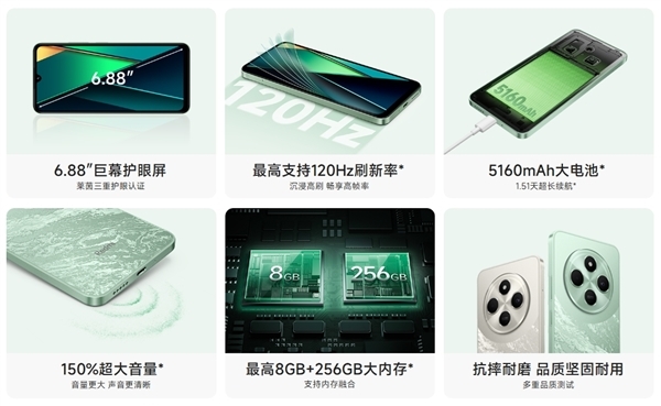 百元入門機天花板！Redmi 14C今日首銷：499元有高刷、側(cè)邊指紋