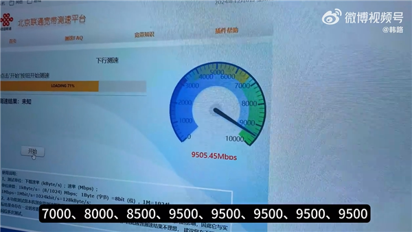 全中國快家庭寬帶！萬兆光網實測：下行9500 上行1100