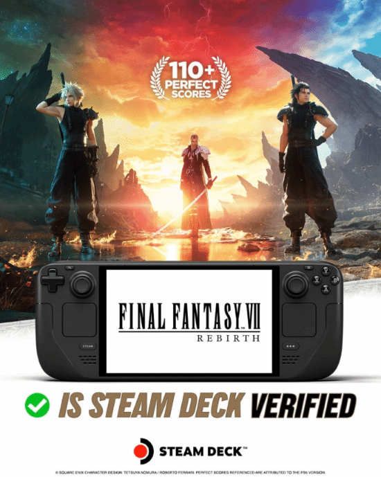 躺在床上玩！《終幻想7：重生》通過SteamDeck驗證