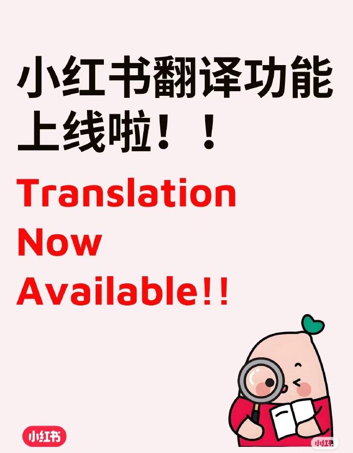小紅書上線一鍵翻譯功能，8.69.3版本以上可體驗(yàn)