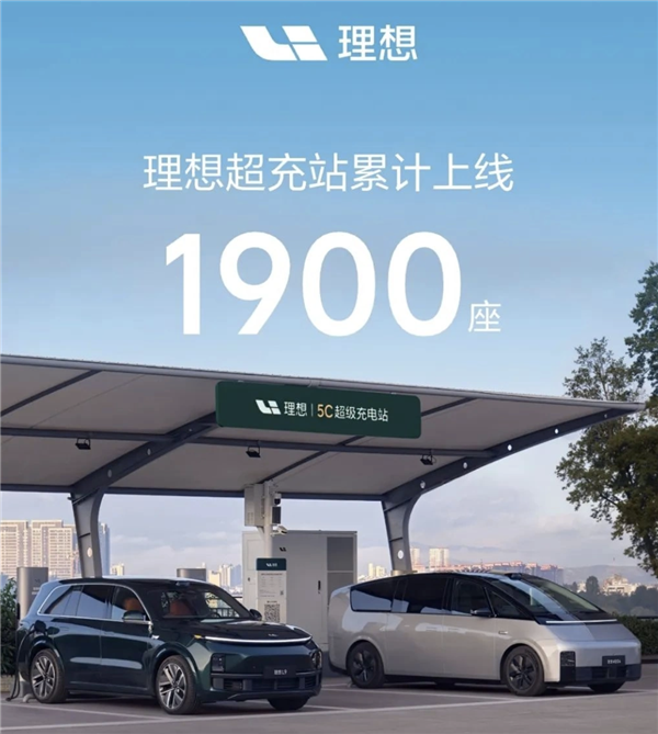 覆蓋全國214個城市！理想汽車超充站已達1900座 累計建成超過1萬根充電樁