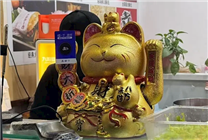 鄭州一店把碰一下貼到招財貓上 支付寶：他才是喵機(jī)的爹