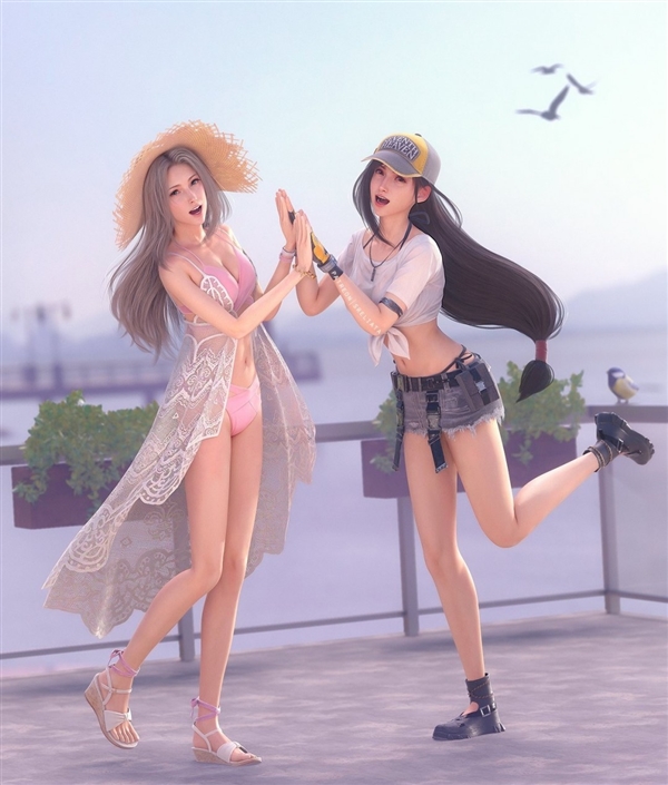 《終幻想7》蒂法新3D美圖 穿《GTA6》女主服裝更性感迷人