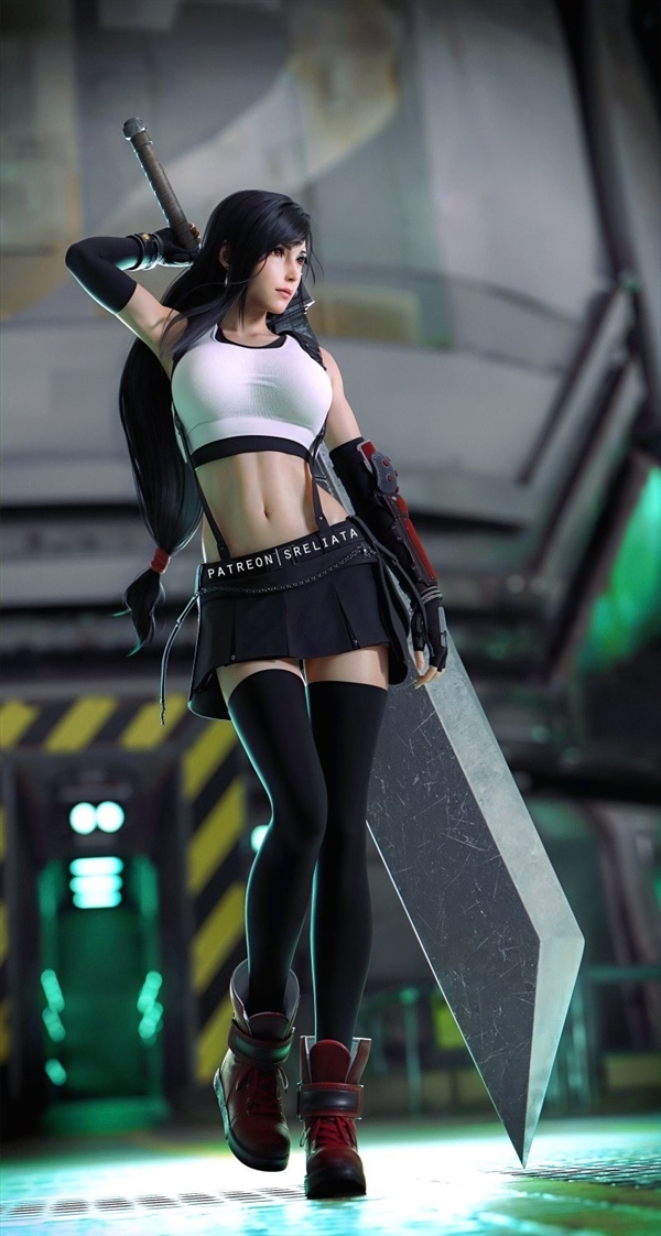 《終幻想7》蒂法新3D美圖 穿《GTA6》女主服裝更性感迷人