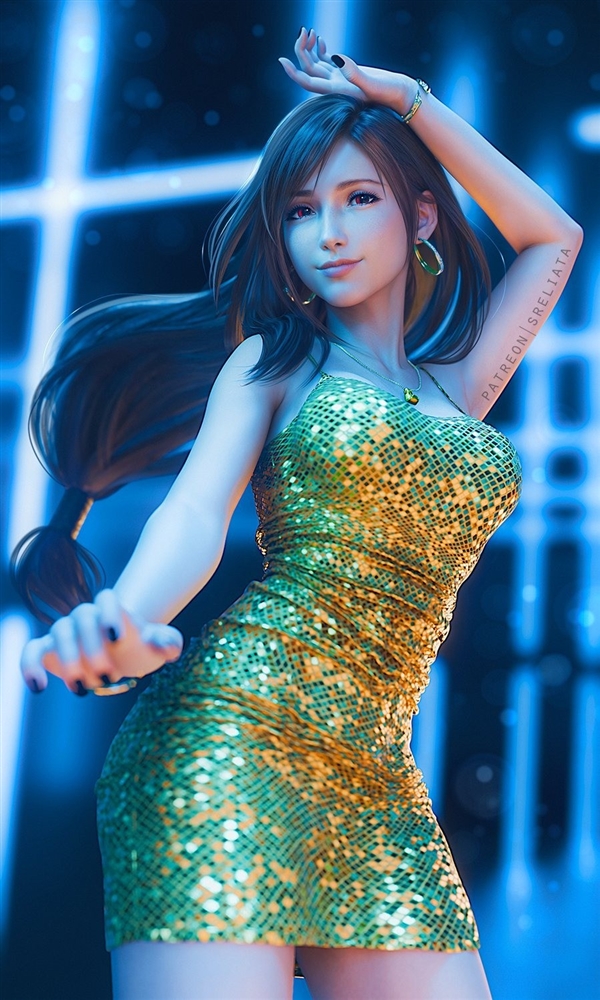 《終幻想7》蒂法新3D美圖 穿《GTA6》女主服裝更性感迷人